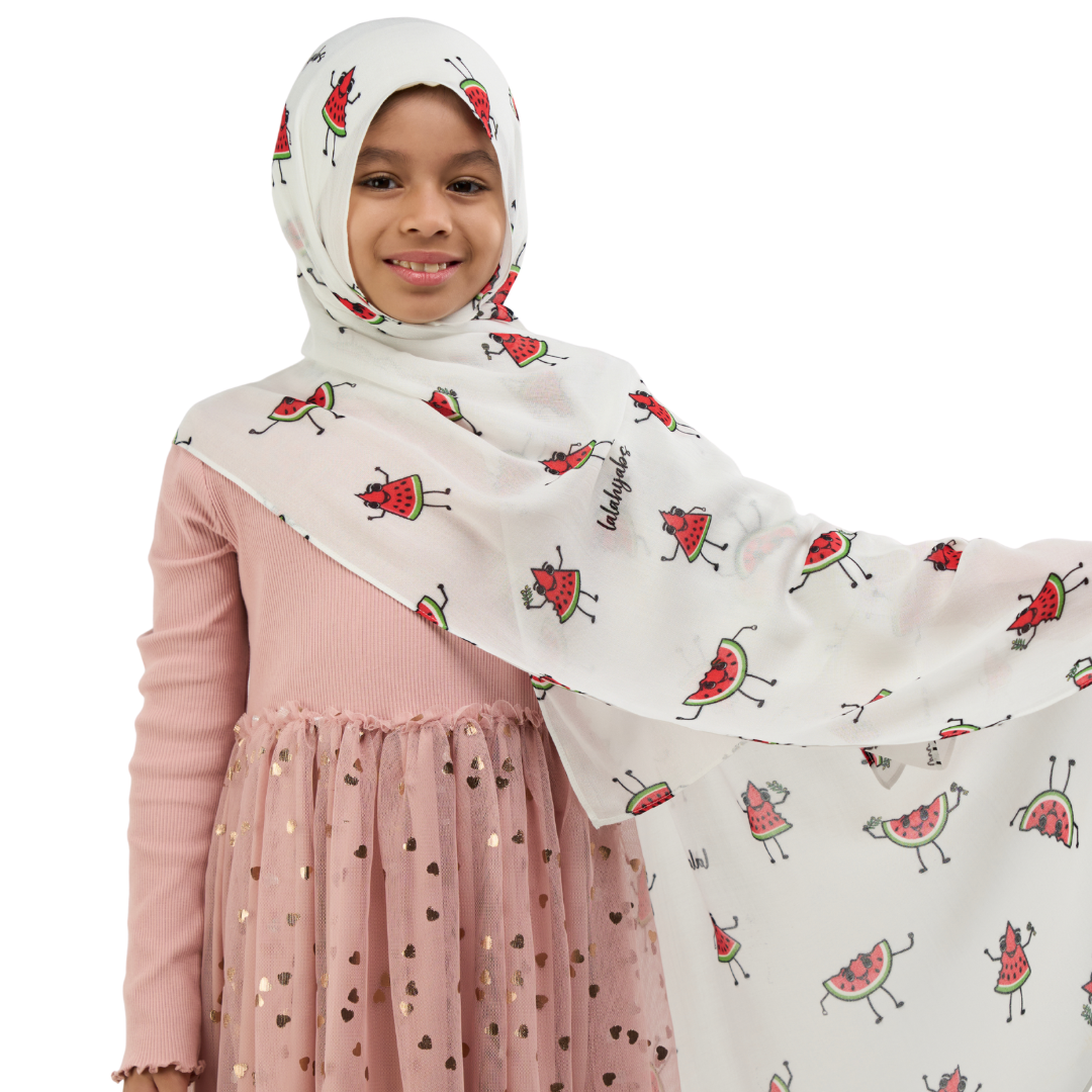 Watermelon Friends Kids Modal Hijab