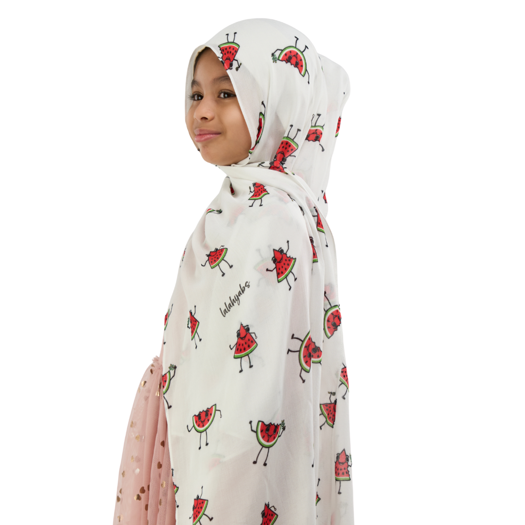 Watermelon Friends Kids Modal Hijab