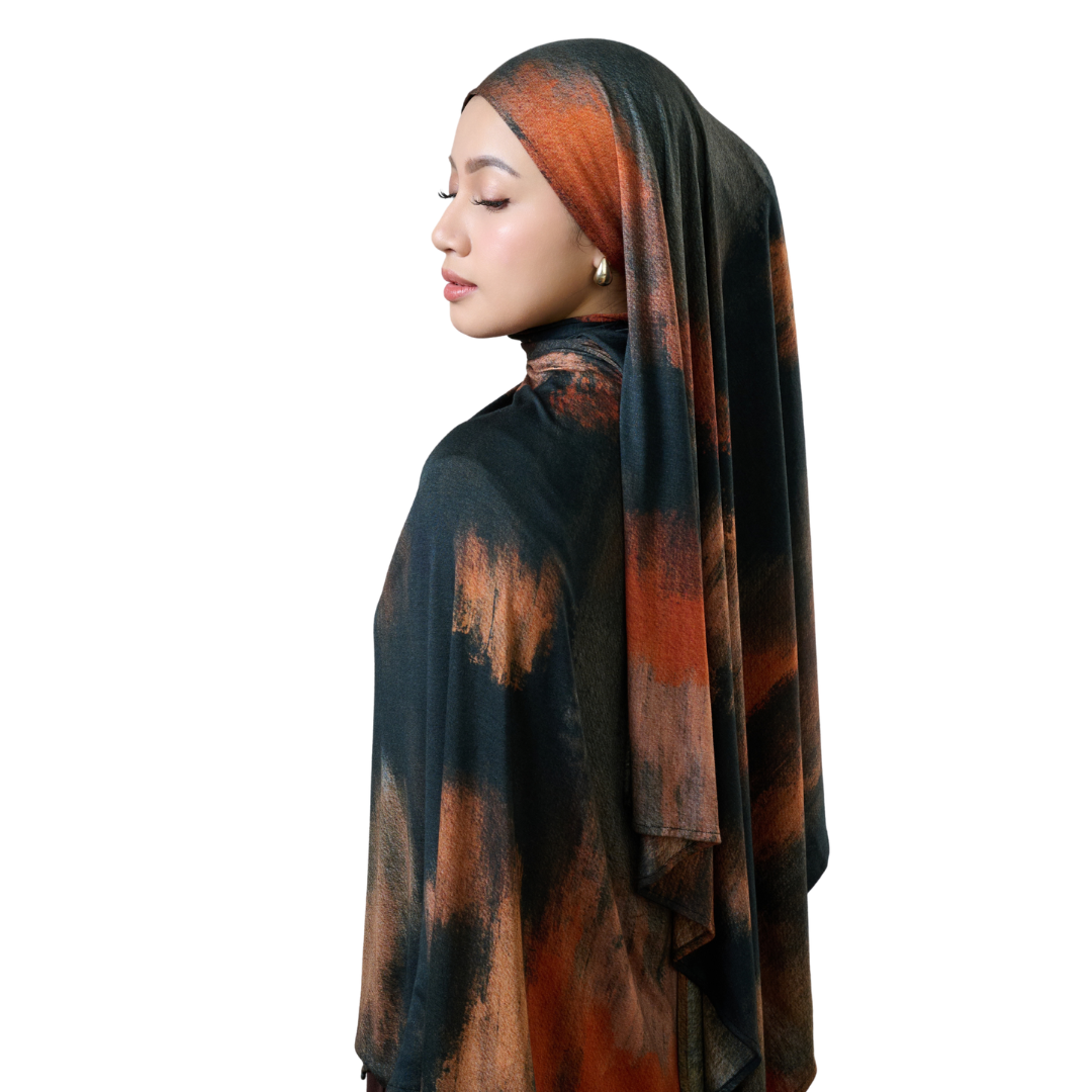Burnt Maple Jersey Hijab