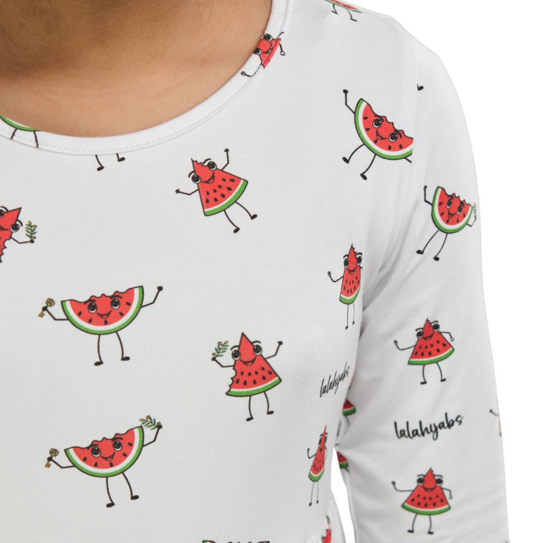 Watermelon Friends Kids Bamboo Dress