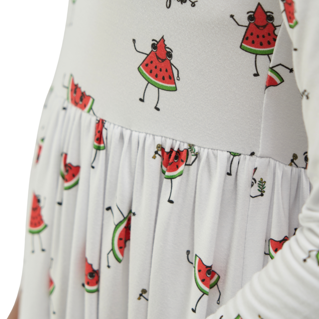 Watermelon Friends Kids Bamboo Dress