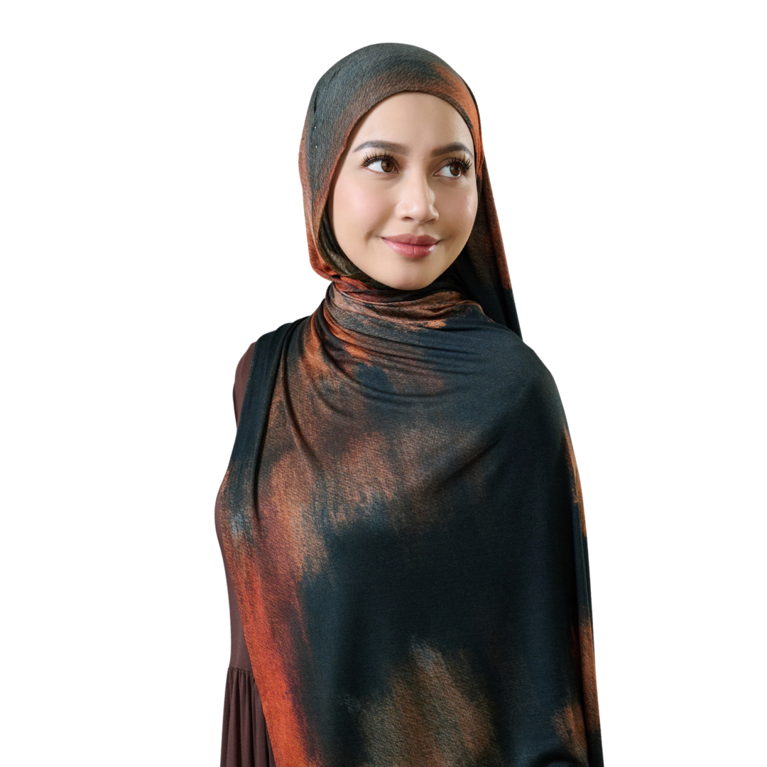 Burnt Maple Jersey Hijab