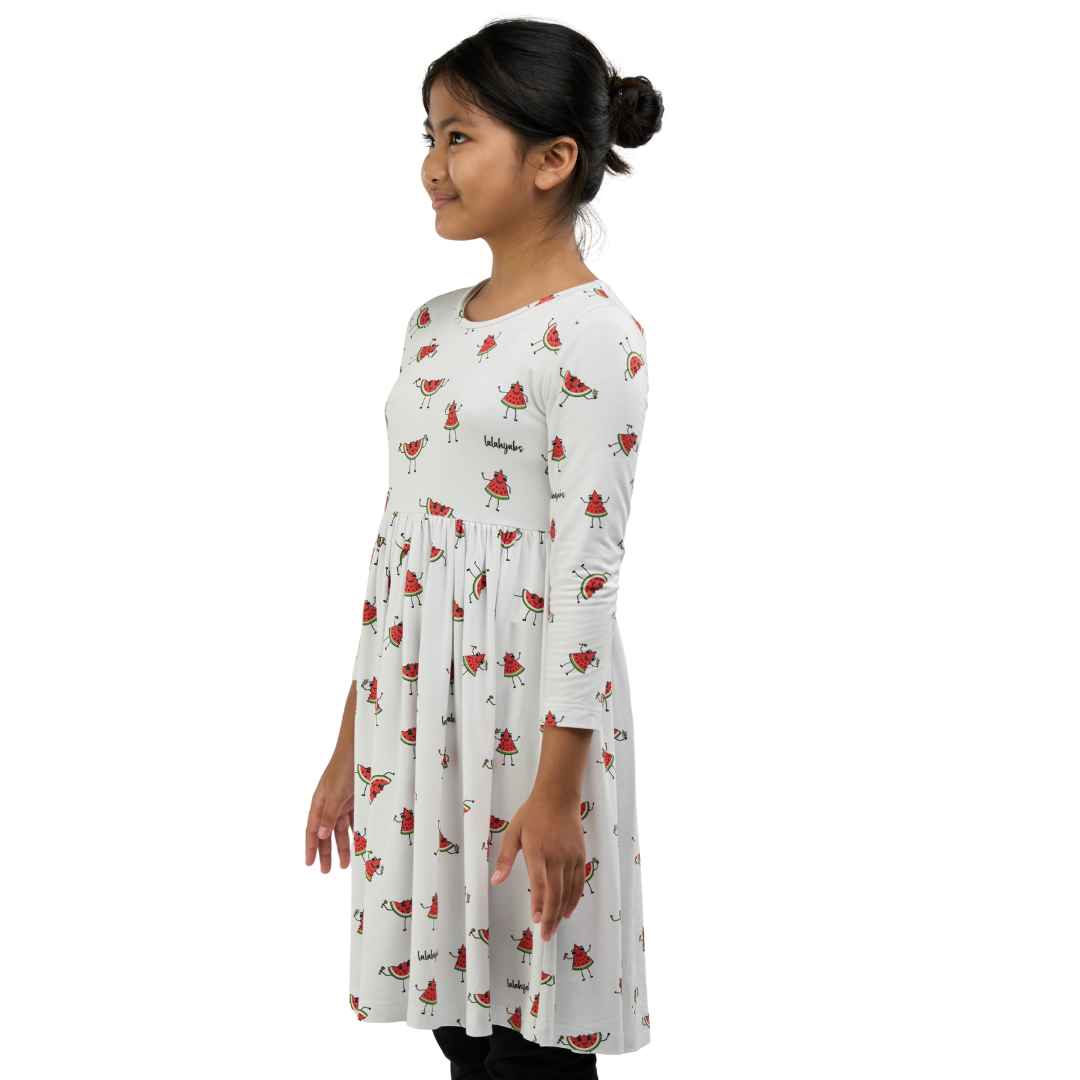 Watermelon Friends Kids Bamboo Dress