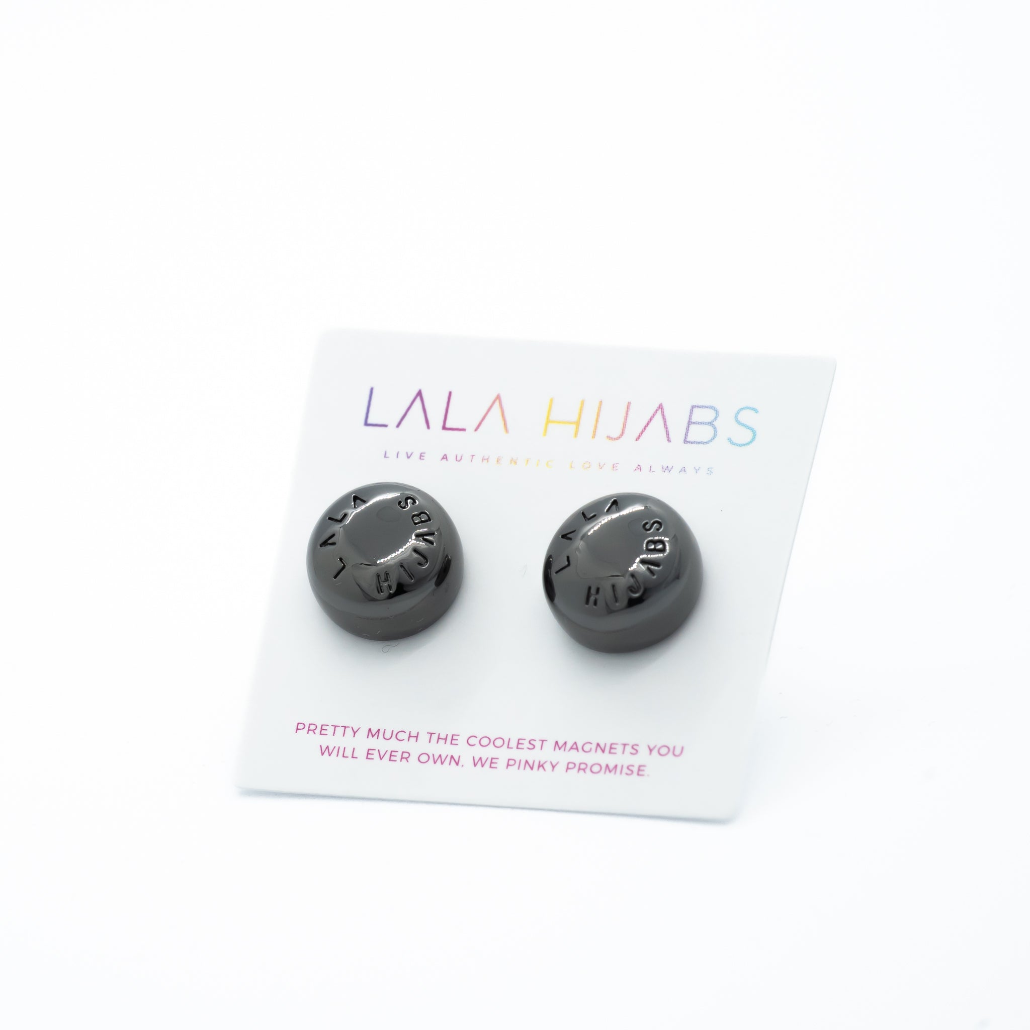2 Pack Black Chrome Magnets