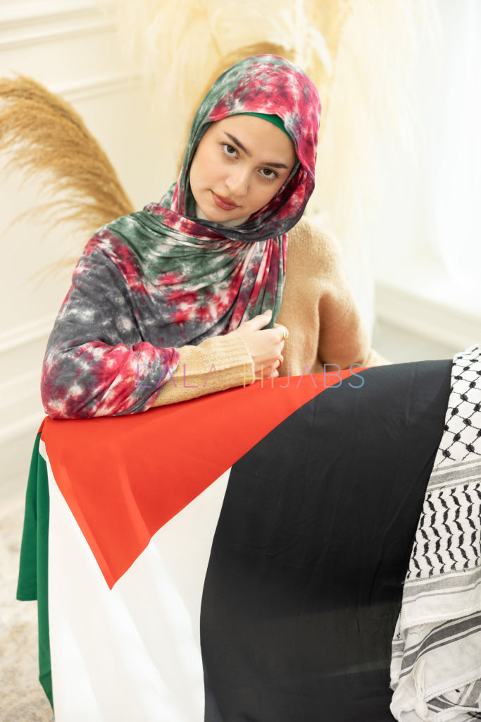 Free Palestine Inspired Hijab - Limited Edition 100% Of Profits For Humanitarian Aid In Gaza Jersey