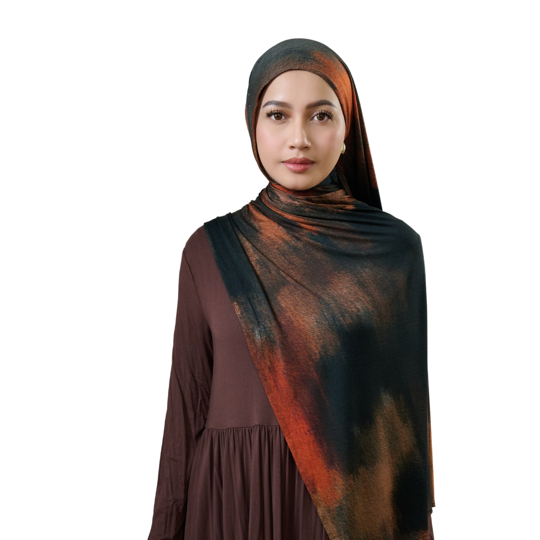 Burnt Maple Jersey Hijab