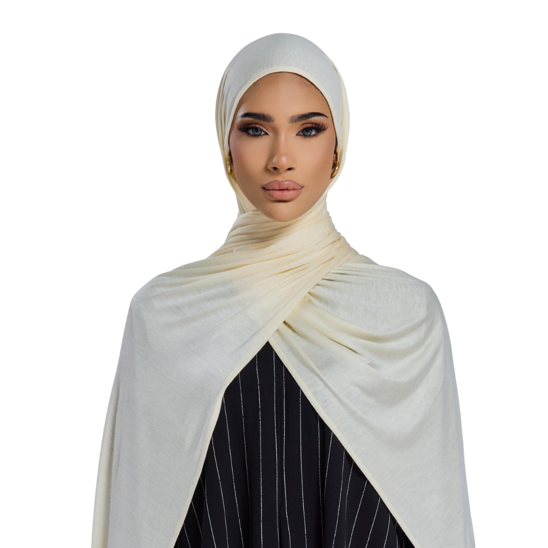 Ivory Jersey Hijab