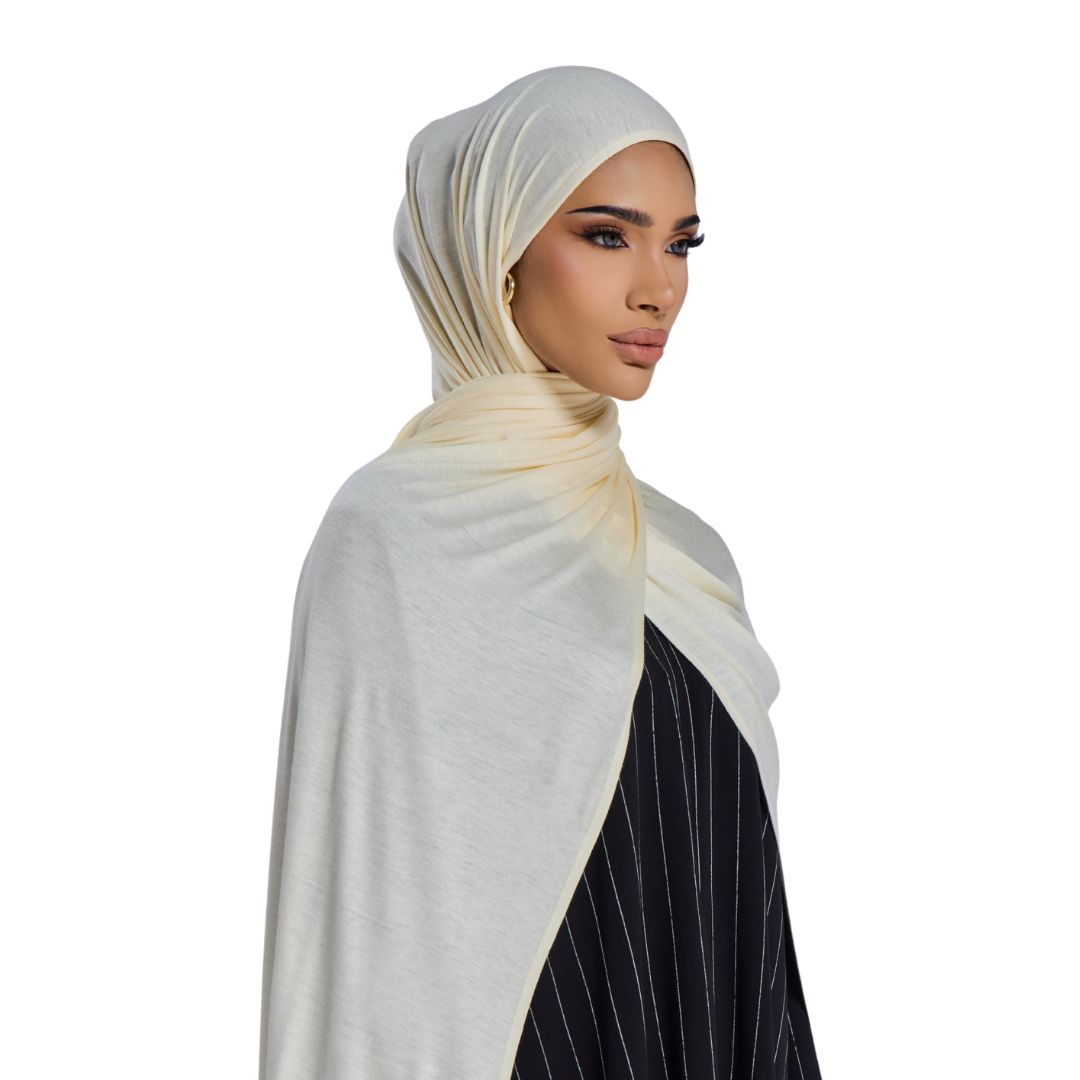 Ivory Jersey Hijab
