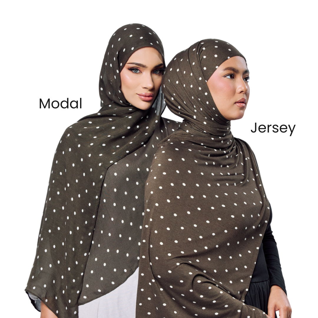 Cocoa-Dot Jersey Hijab