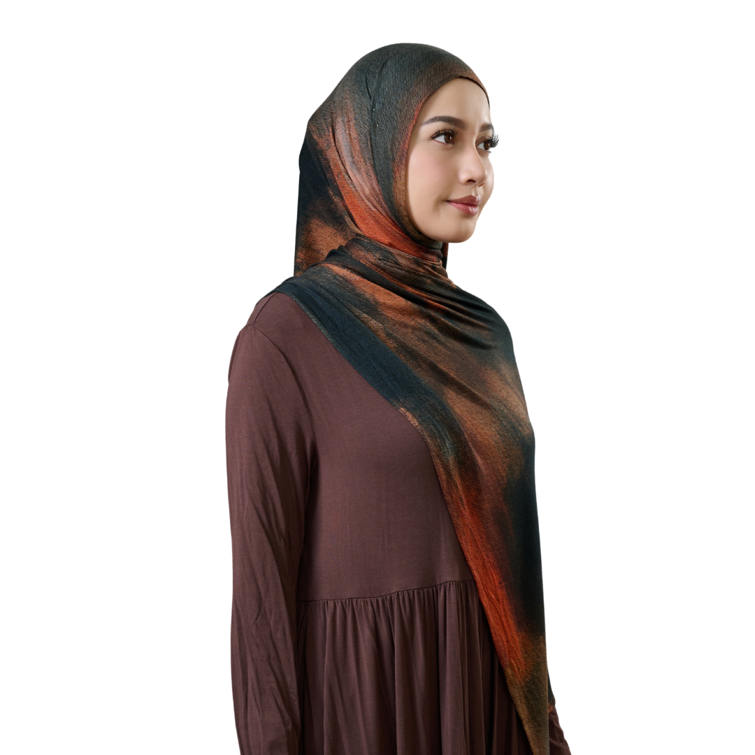 Burnt Maple Jersey Hijab