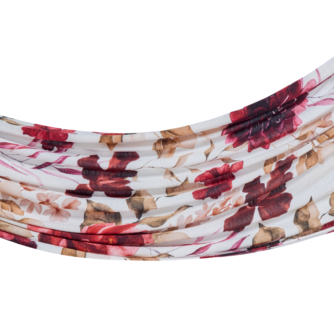 Crimson Floral Jersey Hijab