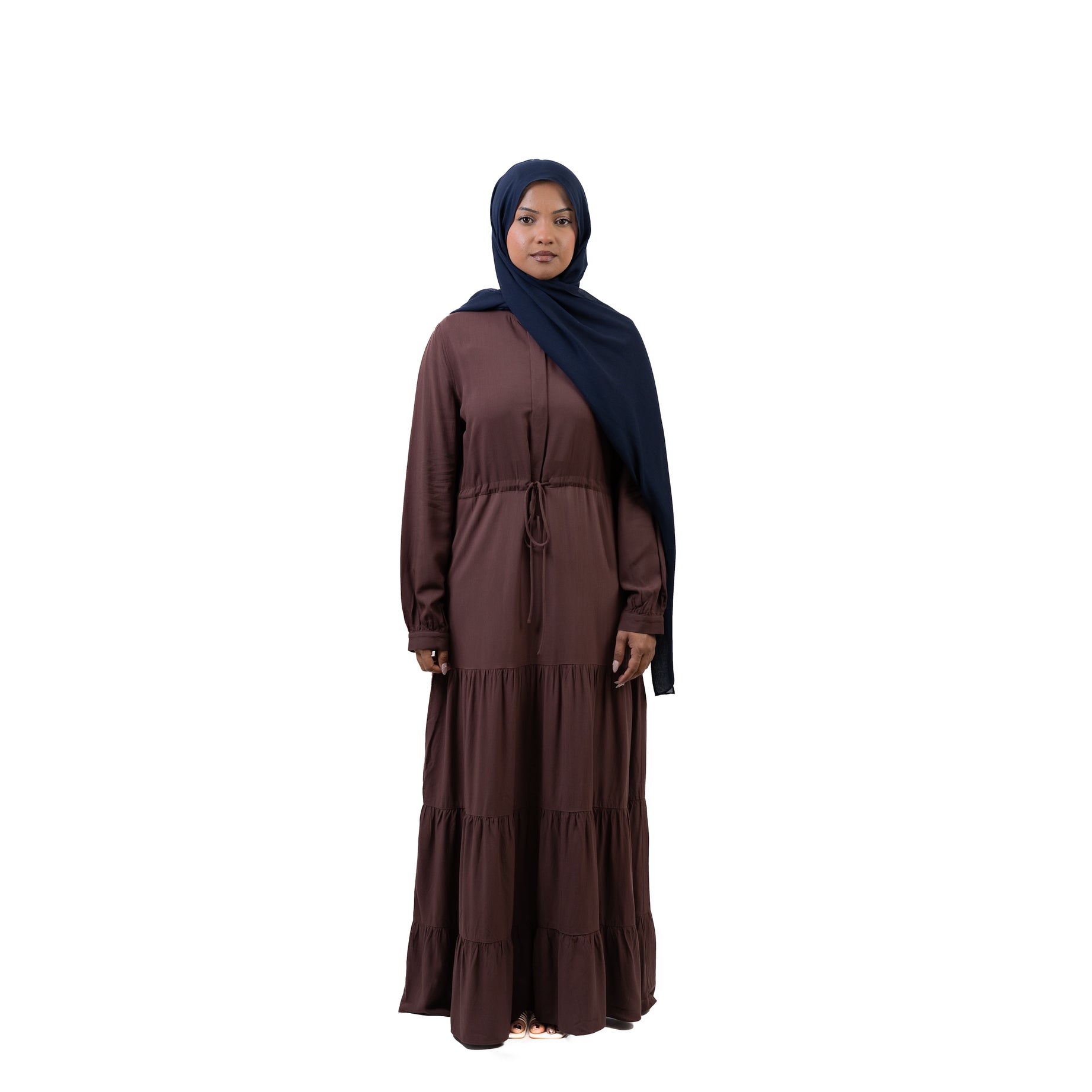 Rayon Maxi Dress - Espresso Brown