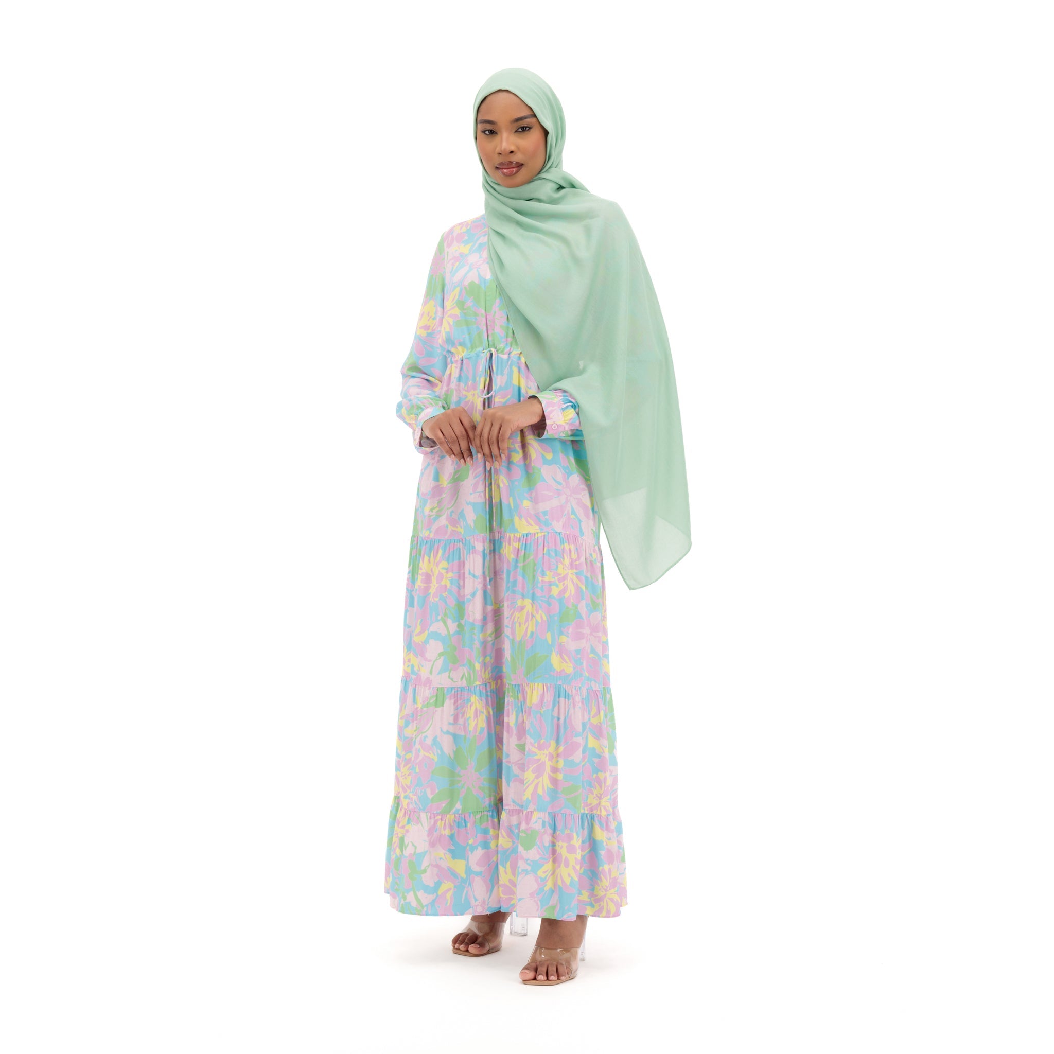 Maxi Dress - Pastel Floral Design