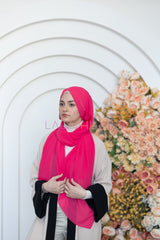 Cerise Pink Chiffon Hijab