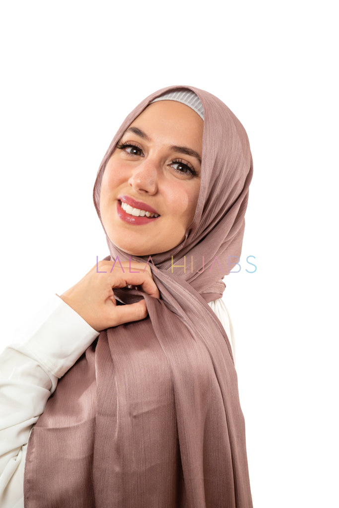 Enchanted Satin Birch Hijab Crinkle Hijabs