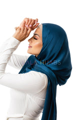 Enchanted Pacific Satin Hijab Crinkle Hijabs
